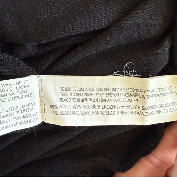 Zara Black Chiffon Sheer Drapey Lagenlook Tank Midi Dress Medium - Picture 15 of 16